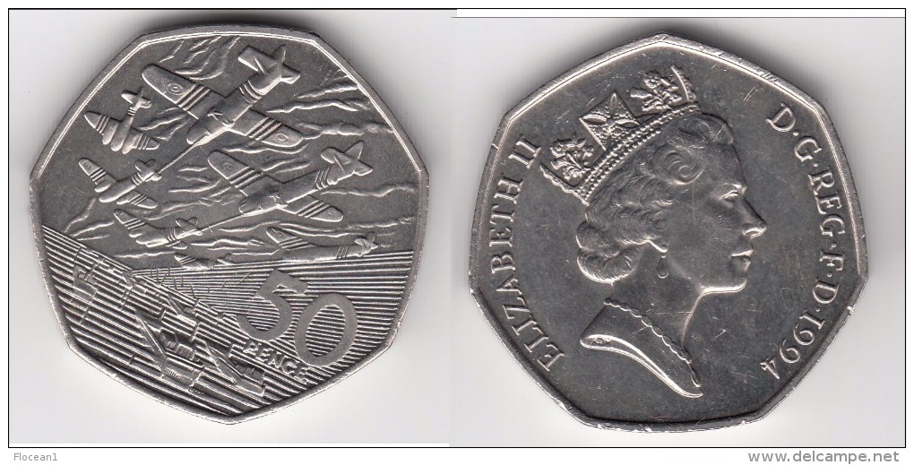 **** GRANDE-BRETAGNE - GREAT-BRITAIN - 50 PENCE 1994 50th ANNIVERSARY D-DAY Landings W *** EN ACHAT IMMEDIAT !!! - 50 Pence