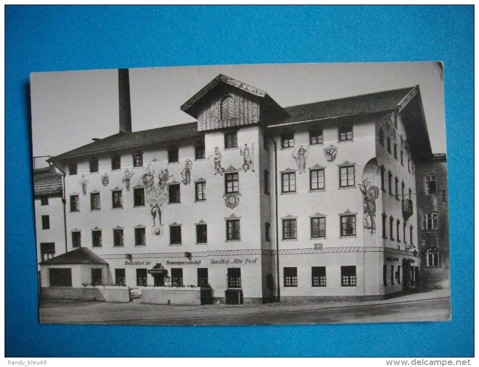 Cpsm  HOLZKIRCHEN   - Hôtel Gasthof  -  Alte Post  -  Bavière  -  Allemagne - Miesbach