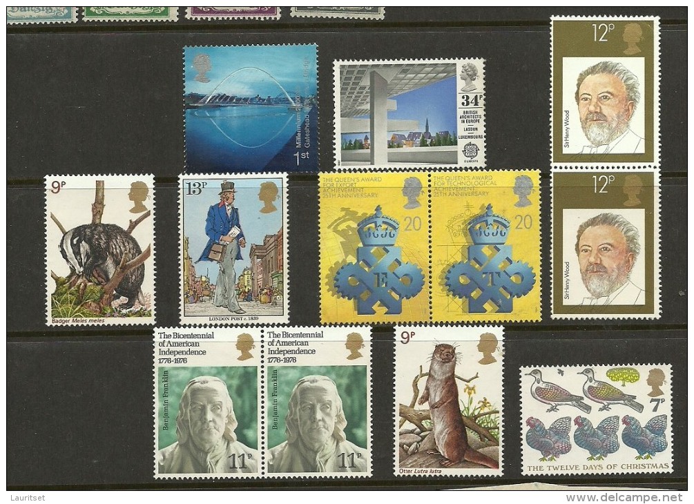 GREAT BRITAIN England Small Lot Mint Uncanceled Stamps (*) - Unused Stamps