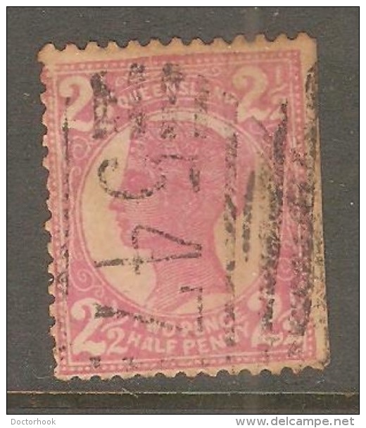 QUEENSLAND  Scott  # 115 F-VF USED STRAIGHT EDGE - Oblitérés