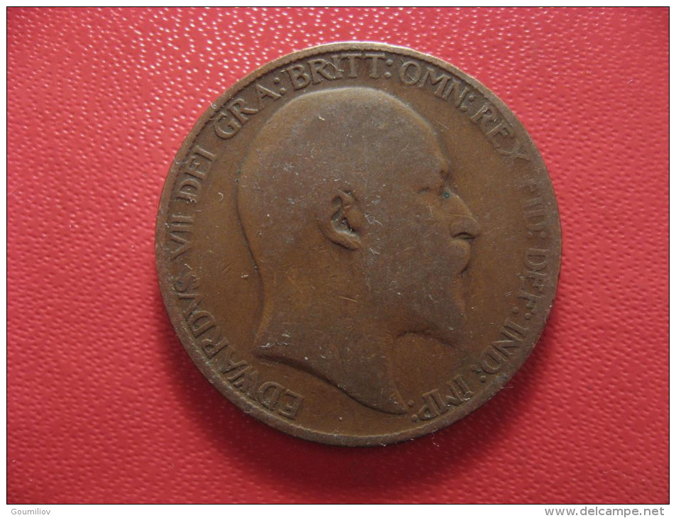 Grande-Bretagne - UK - Half Penny 1908 Edward VII 1290 - C. 1/2 Penny