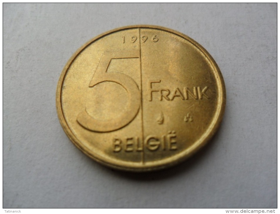 5 Francs 1996 Albert II En Néerlandais - 5 Francs
