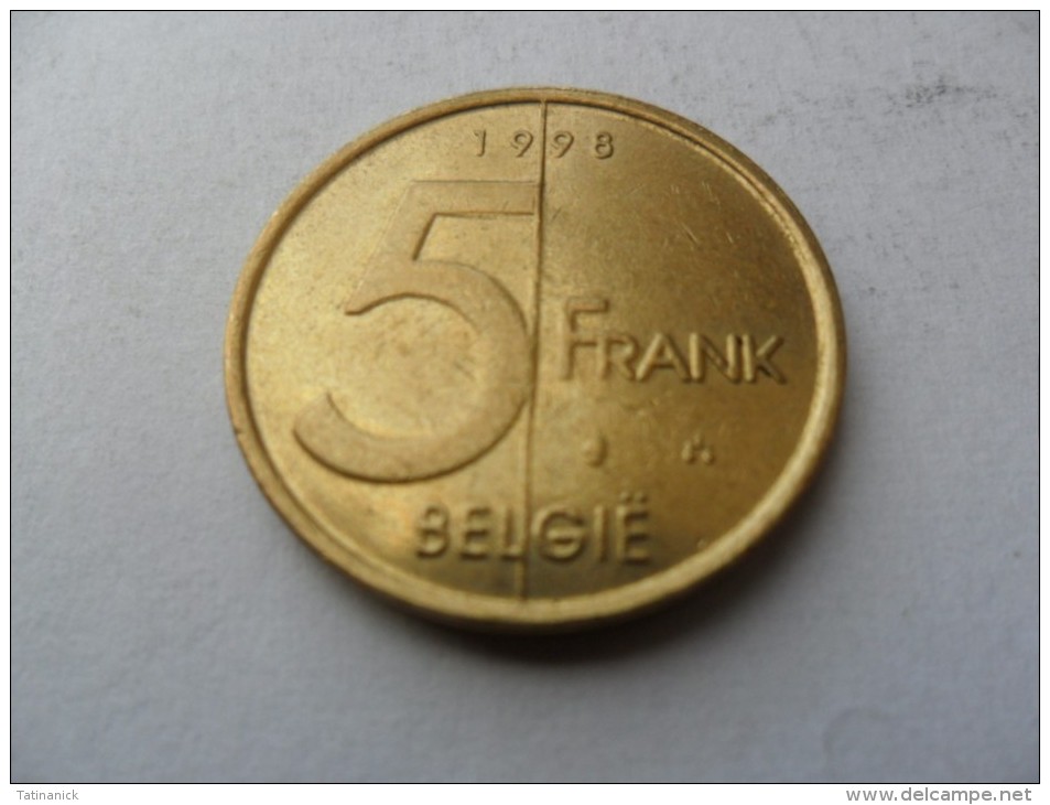 5 Francs 1998 Albert II En Néerlandais - 5 Frank