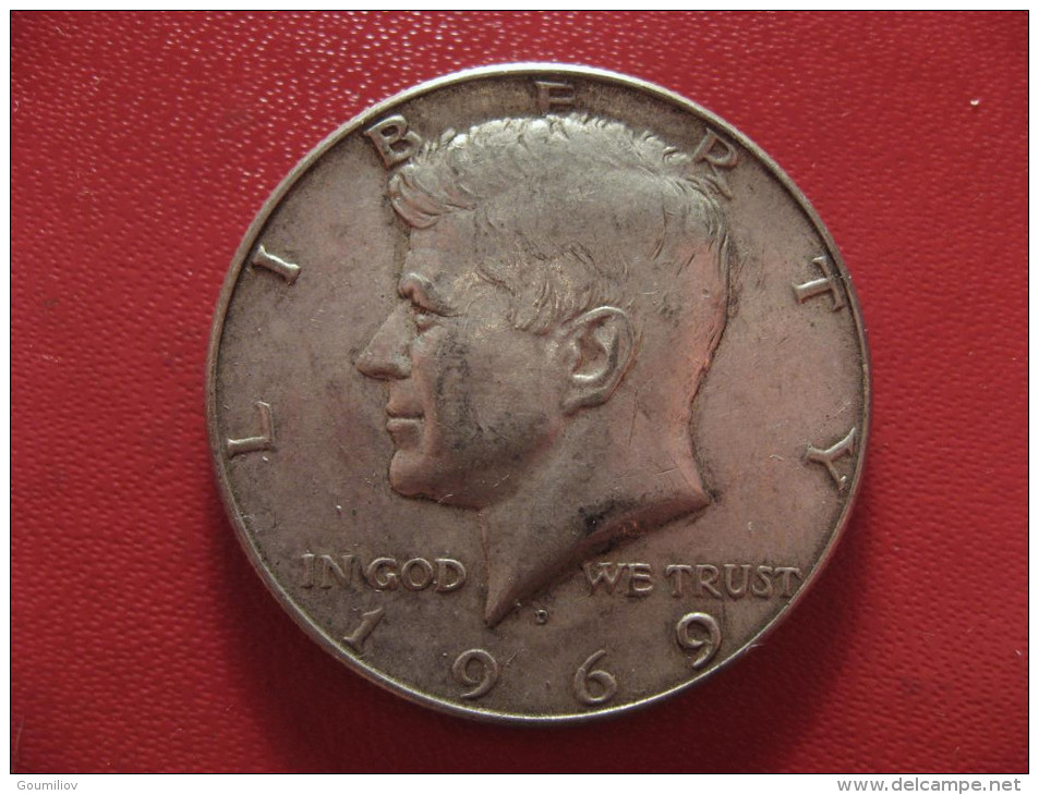 Etats-Unis - USA - Half Dollar 1969 D 1123 - 1964-…: Kennedy