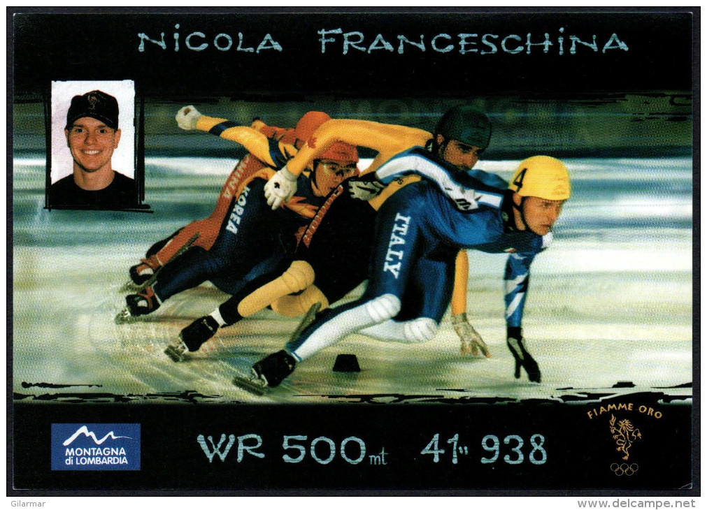 ITALY VALDIDENTRO (SO) 2000 - EUROPEAN SHORT TRACK SPEED SKATING CHAMPIONSHIPS - SIGNATURE OF NICOLA FRANCESCHINI - O.C. - Inverno