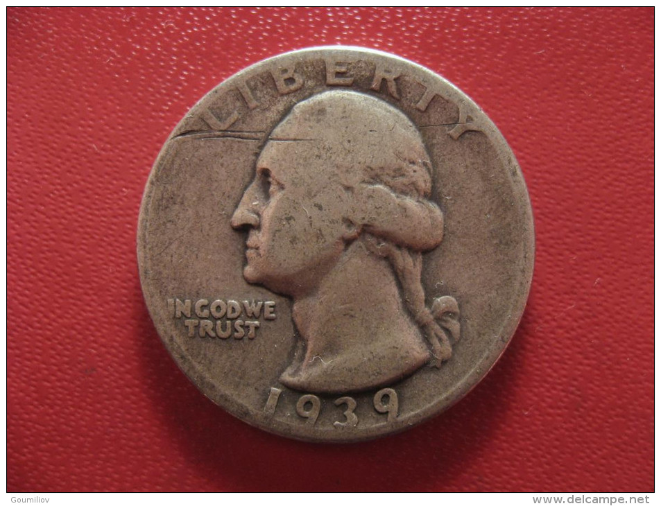 Etats-Unis - USA - Quarter Dollar 1939 1115 - 1932-1998: Washington