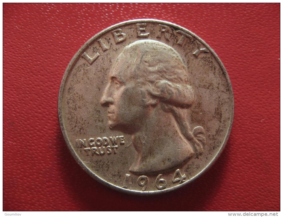 Etats-Unis - USA - Quarter Dollar 1964 1121 - 1932-1998: Washington