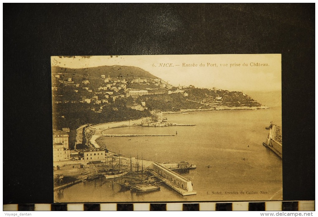 CP, 06, NICE Entrée Du Port Vue Prisedu Château N° 6 Voyagé En 1909 - Navegación - Puerto