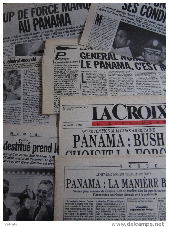 Panama-Noriegua-Intervention U.S. : Dossier Composé De 105 Articles (Dont 20 Photocopies) Paris Entre 1979 & 1991 (Le Mo - Zeitungen - Vor 1800