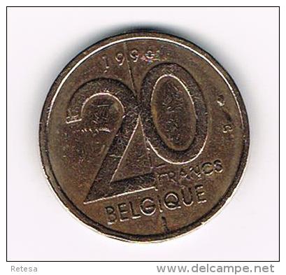 -0-  ALBERT II  20 FRANK  FR  1996 - 20 Francs