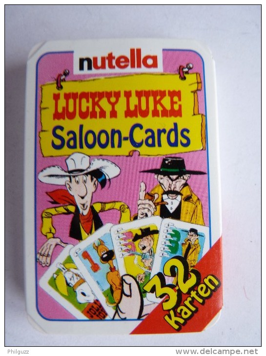 JEU DE CARTES - LUCKY LUKE - PUBLICITAIRE NUTELLA 1996 - SALOON-CARDS - MORRIS - Statuettes En Résine