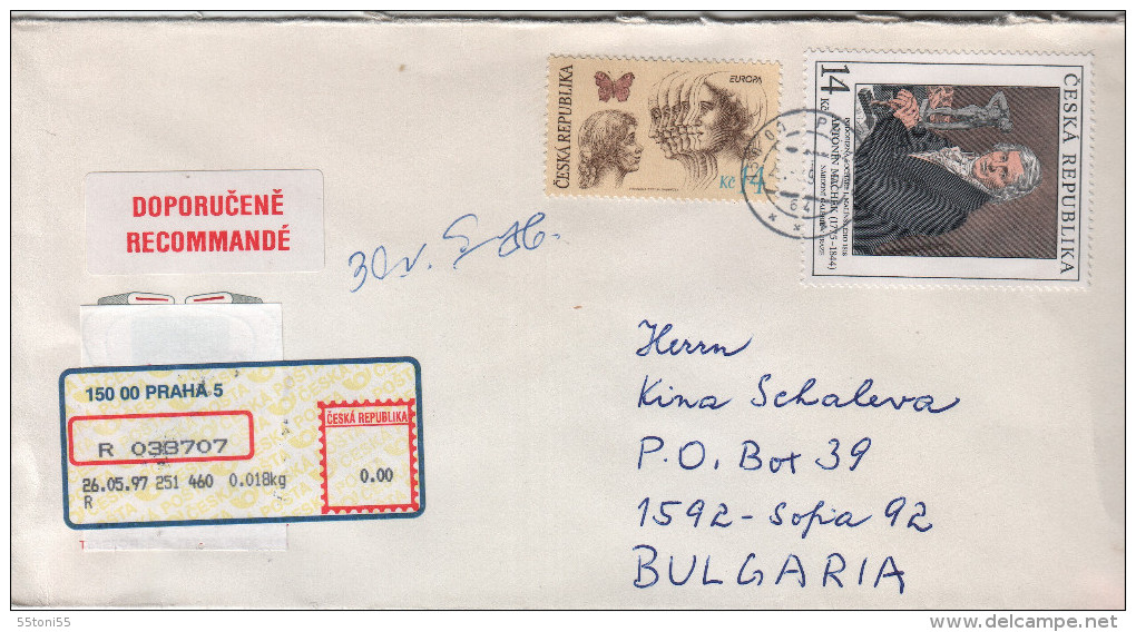 R- Envelope / Cover ) CZECH REPUBLIC/ BULGARIA   (Europa/ Art) - Lettres & Documents