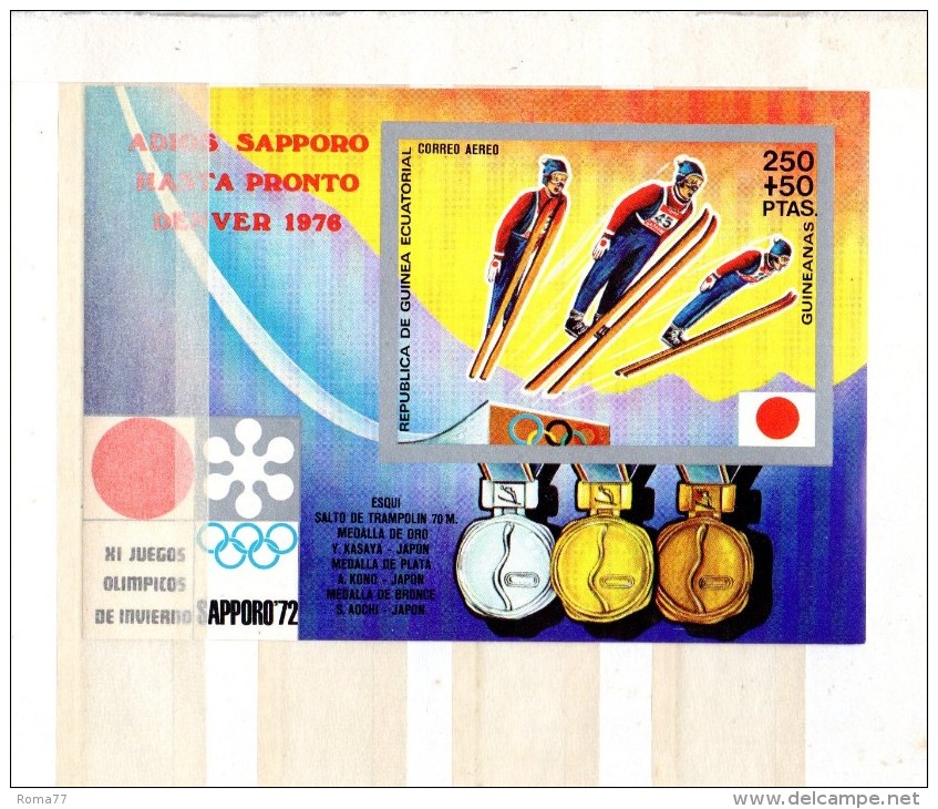 ANT47 - GUINEA EQUATORIALE , Il Foglietto Per Sapporo *** - Inverno1972: Sapporo