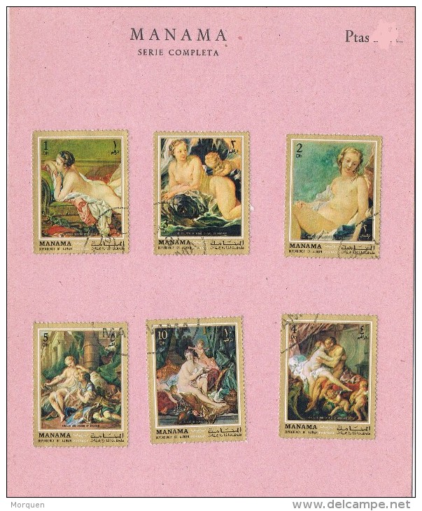 15015. Lote Filatelico MANAMA (ajman), Tematico ARTE, Art Nude,  Desnudos BOUCHER º - Desnudos