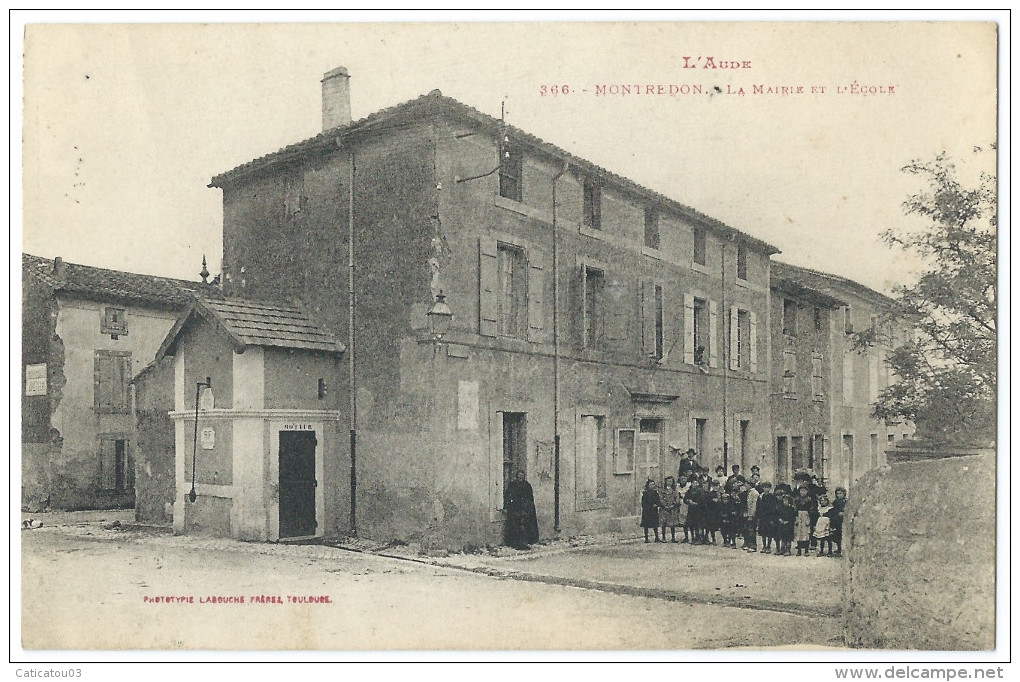 MONTREDON-des-CORBIÈRES (Aude) - La Mairie Et L'École - Animée - Autres & Non Classés