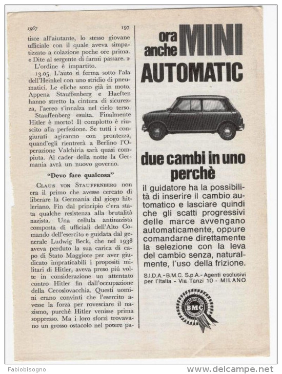 1966/67/74 -  Automobili INNOCENTI MINI (vari Modelli) -  4  P.  Pubblicità Cm. 13x18 - Cars