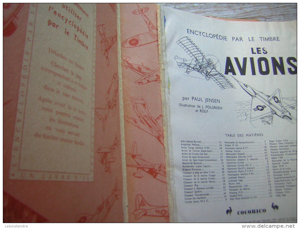 L´ENCYCLOPEDIE PAR LE TIMBRE LES AVIONS  COMPLET  60 TIMBRES EN COULEURS REPRESENTANT LES PRINCIPAUX TYPES D´AVIONS