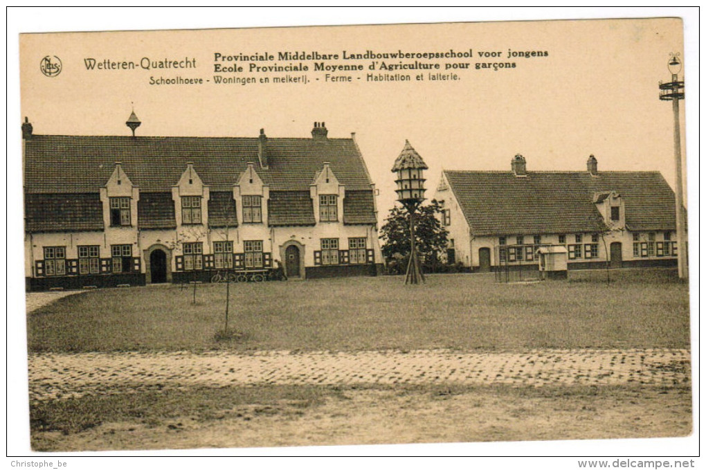 Kwatrecht, Quatrecht, Wetteren, Provinciale Middelbare Landbouwberoepsschool Voor Jongens, Schoolhoeve (pk24661) - Wetteren