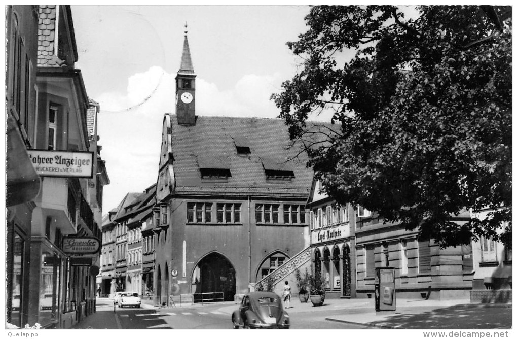 02406 "LAHR IM SCHWARZWAID - RATHAUS"  ANIMATA, MAGGIOLINO.  SPED. 1963 - Lahr