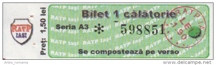 Romania Bus/tramway Ticket 1 Travel RATP Iasi - Europe