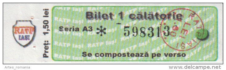 Romania Bus/tramway Ticket 1 Travel RATP Iasi - Europe