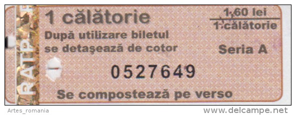 Romania Bus/tramway Ticket 1 Travel RATP Iasi - Europe