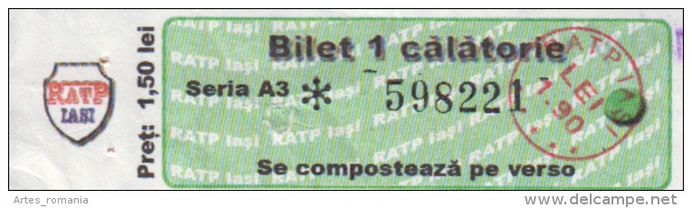 Romania Bus/tramway Ticket 1 Travel RATP Iasi - Europe