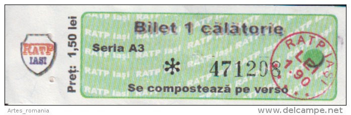 Romania Bus/tramway Ticket 1 Travel RATP Iasi - Europe