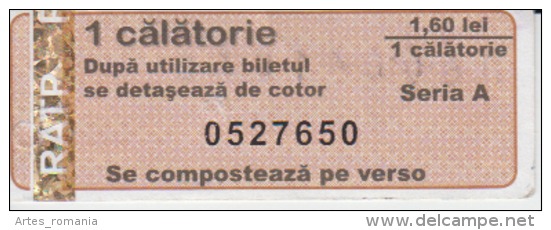 Romania Bus/tramway Ticket 1 Travel RATP Iasi - Europe