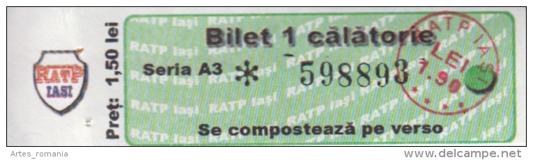 Romania Bus/tramway Ticket 1 Travel RATP Iasi - Europe