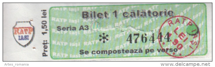 Romania Bus/tramway Ticket 1 Travel RATP Iasi - Europe