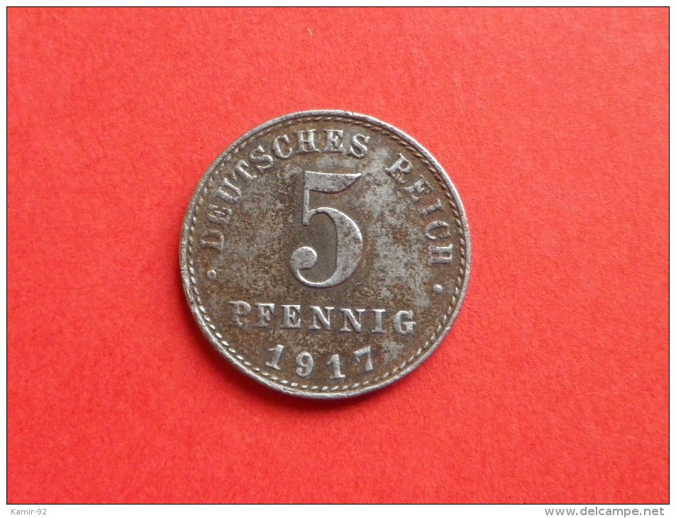 ALLEMAGNE 5 PFENNIG 1917 A      FER  TTB - 5 Pfennig