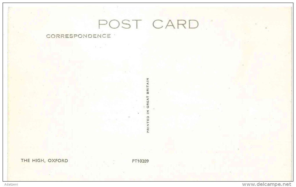 FRA CARTOLINA INGHILTERRA GRAN BRETAGNA ENGLAND GREAT BRITAIN THE HIGH, OXFORD NON VIAGGIATA CONDIZIONI COME DA SCANSION - Oxford
