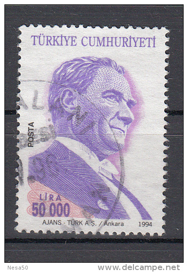Turkije 1994 Mi Nr 3031 Atatürk - Oblitérés