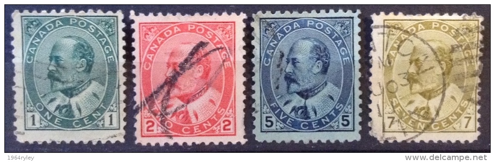 Canada - Used (o) - 1903/1908   Sc # 89/92 - See Photo - Used Stamps