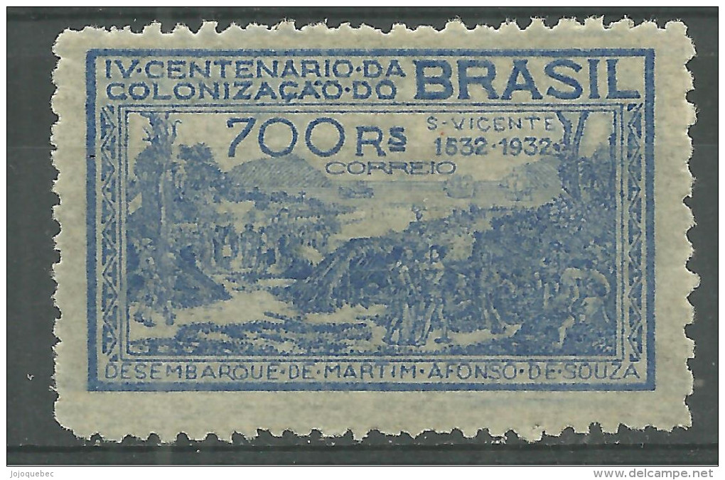 Brésil Neufs Avec Charniére, MINT HINGED, FOUNDING OF SAO VICENTE, 1936 - Ungebraucht