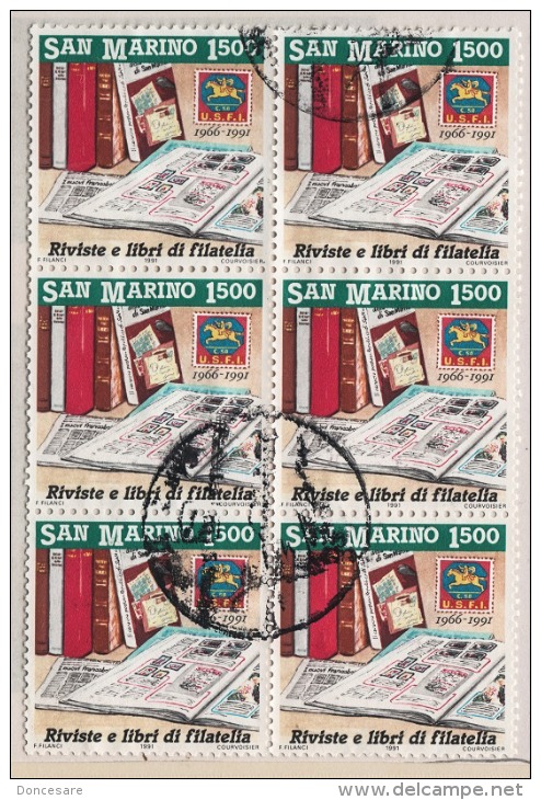 **  SAN MARIN 1991 MINI FEUILLE DE 6 TIMBRES OBLITERES  "A44" - Gebraucht