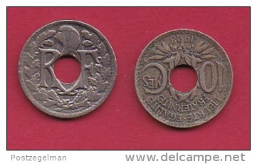 FRANCE, 1918, 1 Circulated Coin Of 10 Centimes. Copper Nickel  , KM866A, C2873 - Andere & Zonder Classificatie