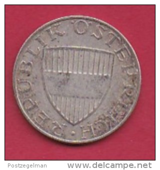 AUSTRIA, 1957, 1 Circulated Coin Of 10 Schilling, 0.640 Silver,  KM2882, C2937 - Oesterreich