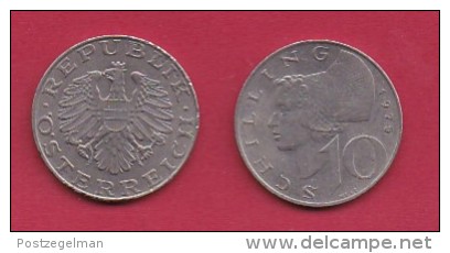 AUSTRIA, 1975, 1 Circulated Coin Of 10 Schilling, Copper Nickel,  KM2918, C2939 - Oostenrijk