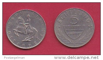 AUSTRIA, 1969, 1 Circulated Coin Of 5 Schilling, Copper Nickel,  KM2889a, C2942 - Austria