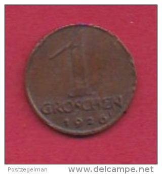 AUSTRIA, 1926, 1 Circulated Coin Of 1 Grosche, Bronze,  KM2836, C2949 - Oostenrijk