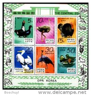 North Korea, 1979, Central Zoo, MNH Perforated Sheetlet, Michel 1905-1910A - Korea, North