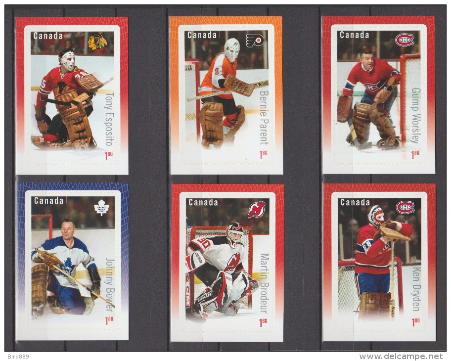 2015 Canada Hockey NHL Player Great Canadian Goalies 6 Ss  MNH - Nuovi