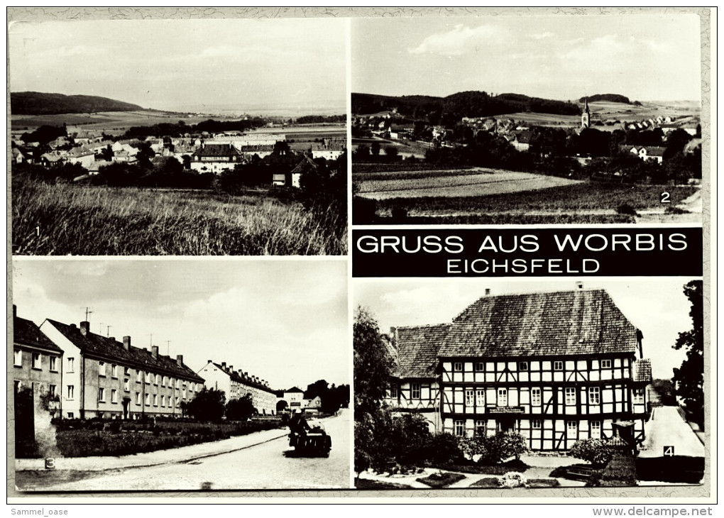 Worbis / Eichsfeld  -  Rathaus U. Partie Der Nordhäuser Str.  -  Mehrbild-Ansichtskarte Ca. 1971     (5129) - Worbis