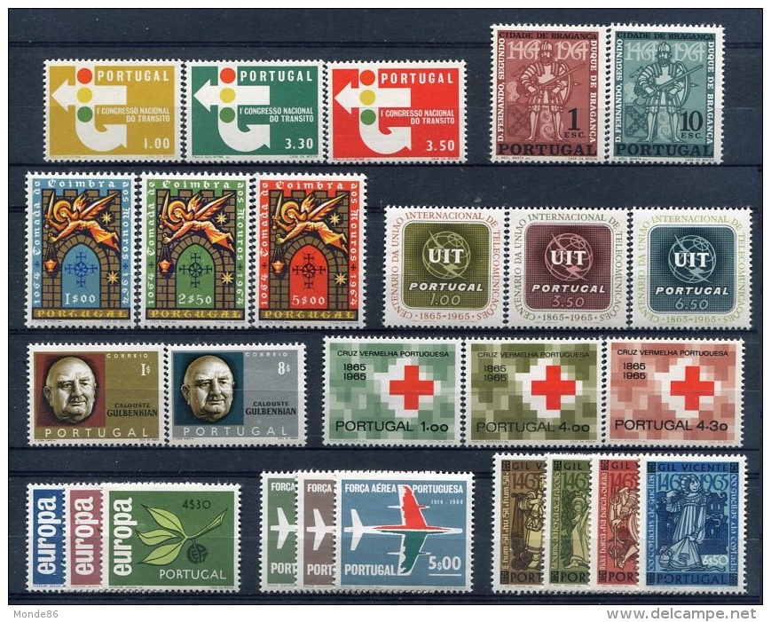 PORTUGAL - Année Complète 1965 ** - TB - Annate Complete