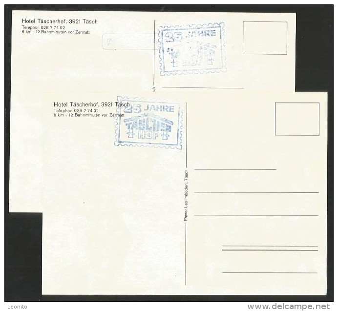TÄSCH VS Zermatt 25 Jahre Hotel TÄSCHERHOF 2 Karten - Täsch