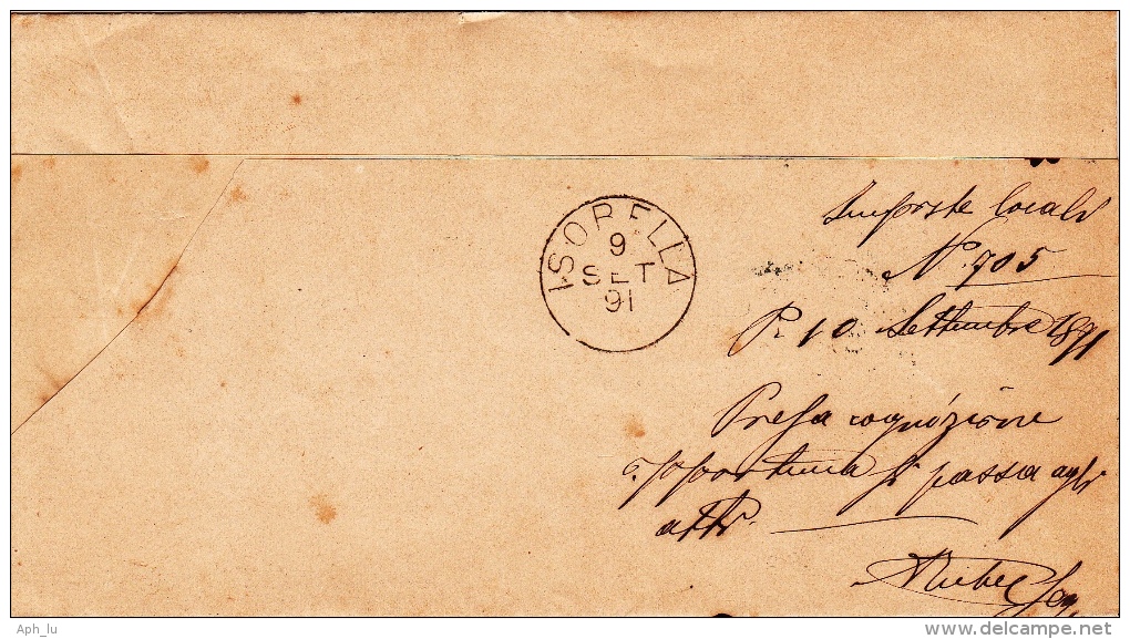 Brief 1891 Von "CHEDI" Nach "ISORELLA" - Storia Postale