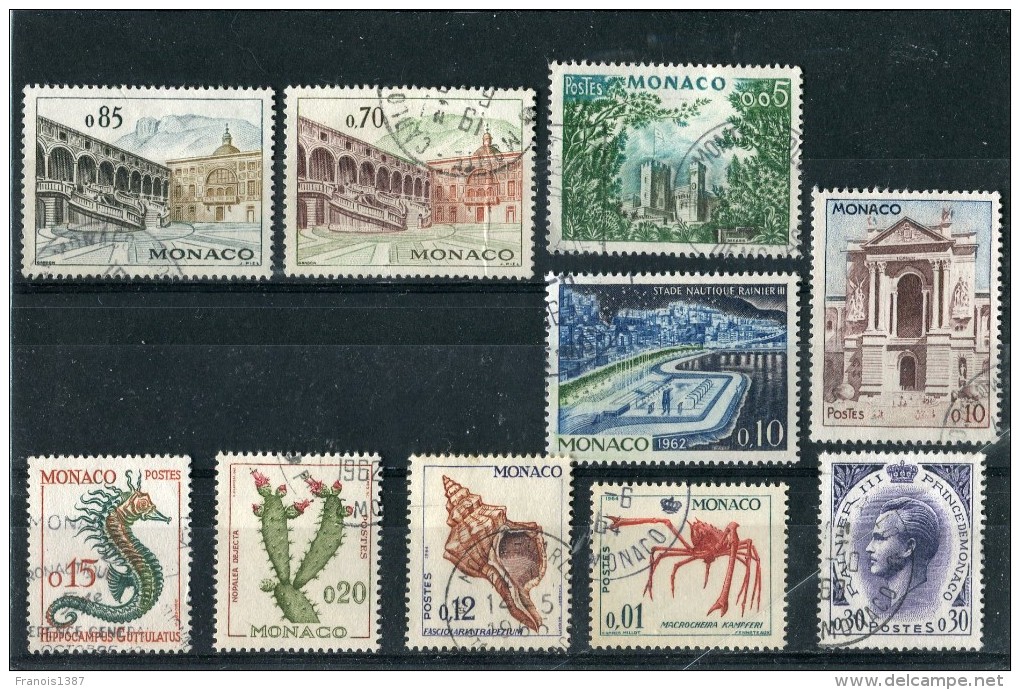 MONACO Année 1960 - 28 Timbres Oblitérés TB - Voir Les 3 Scans - Cote 20,50 Euros - Oblitérés