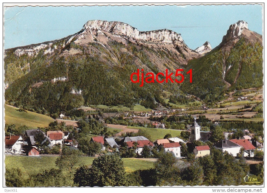 74 - DINGY-SAINT-CLAIR (Hte-Savoie) - Le Chef-lieu Et Les Dents De Lanfon - 1967 / 2 Scans - Dingy-Saint-Clair